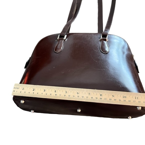 Preswick & Moore Split Cowhide Leather Structured Shoulder Tote Made in Italy - Picture 7 of 16